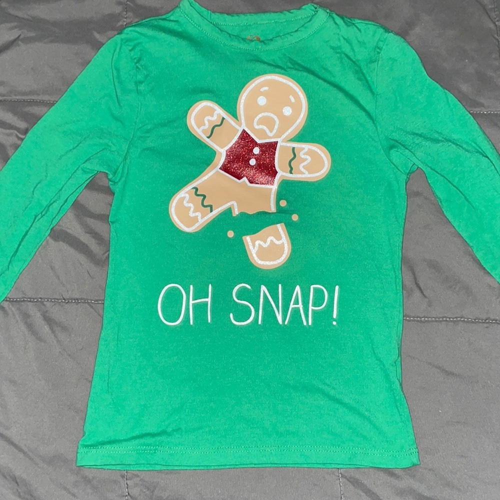 Kids “Oh Snap!” Gingerbread Man Shirt